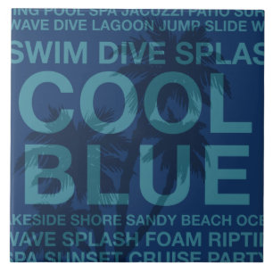 Mots d'été Poolside et Carreaux de palmiers