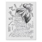 Mots Fille - Toile en mousse