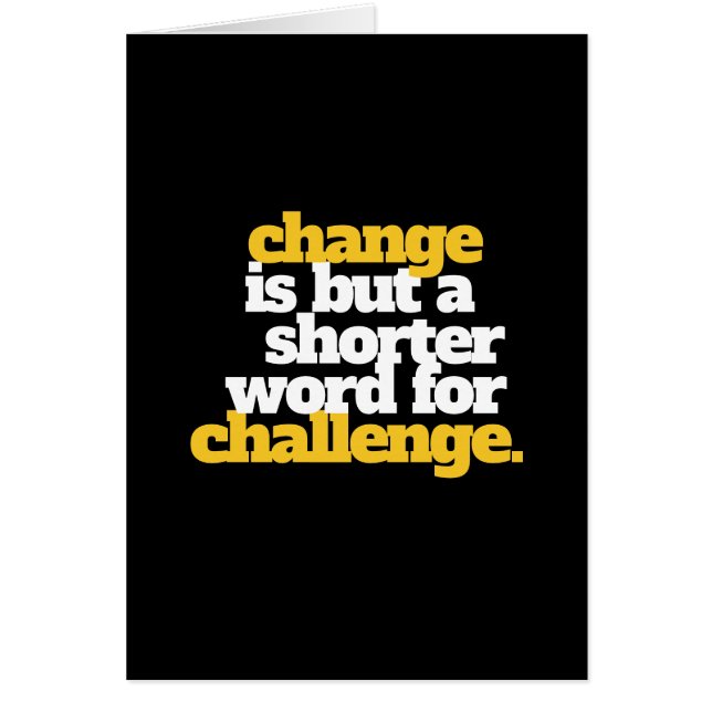 Mots Inspirants Changement et Défi (Devant)
