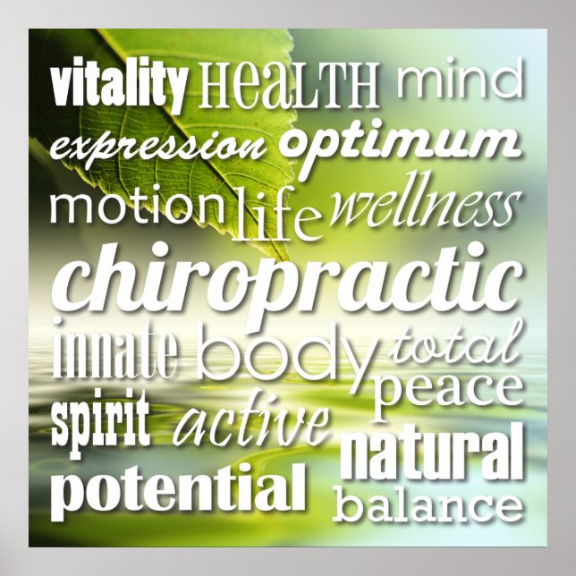 Mots Inspirationnels - Poster Chiropratique (Devant)