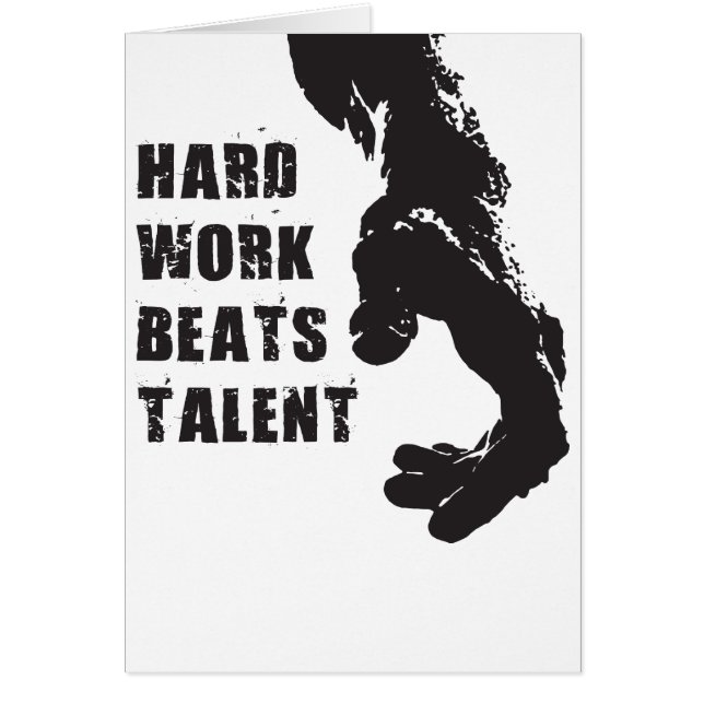 Mots Motivationnels - Travail Dur bat Talent (Devant)
