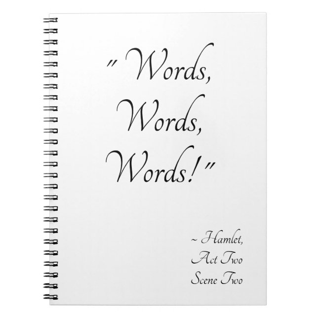 "Mots, Mots, Mots" Journal Des Citations De Hameço (Devant)