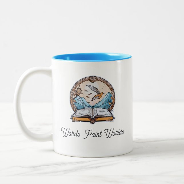 Mots Peindre Mondes Mug (Gauche)