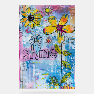 *~* Mots Positifs BRILLER  Doodle Floral