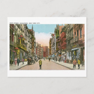 Mott Street, CHINATOWN, New York City (Vintage) Postcard