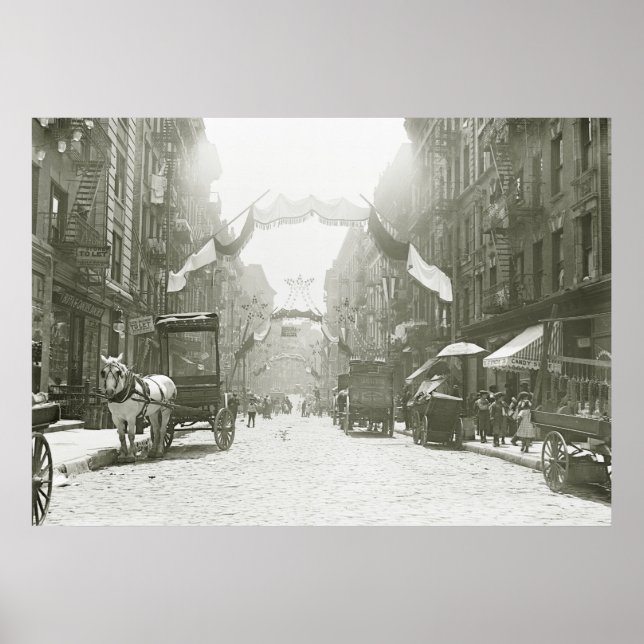 Mott Street Religious Festival, 1908 Poster (Front)