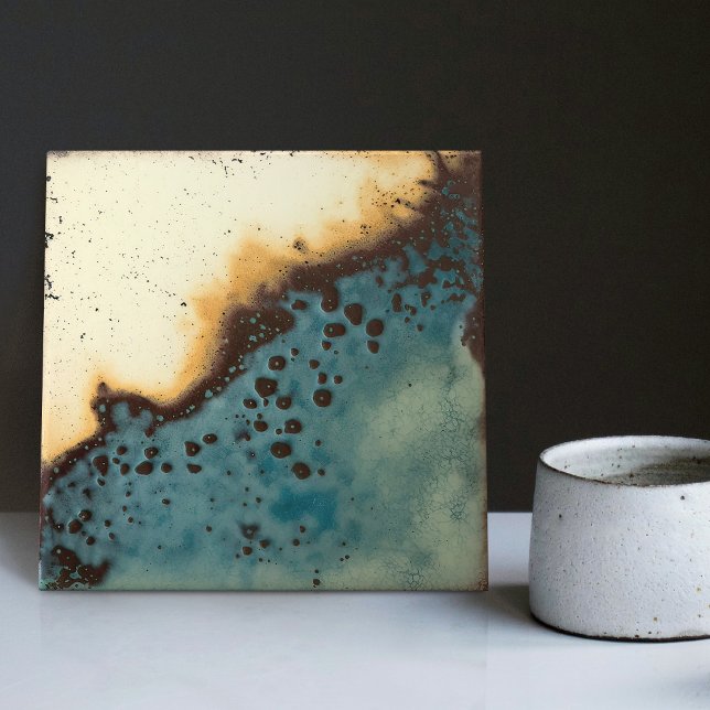 Mottled Marbled Earth Tone Wall Decor Abstract Cer Tile (Creator Uploaded)