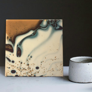 Mottled Marbled Earth Tone Wall Decor Abstract Tile