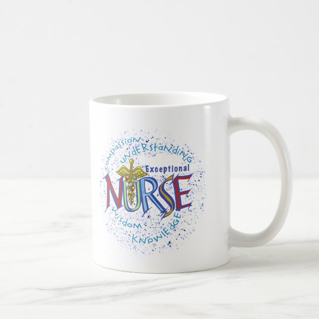 motto Exceptional nurse  Coffee Mug (Right)