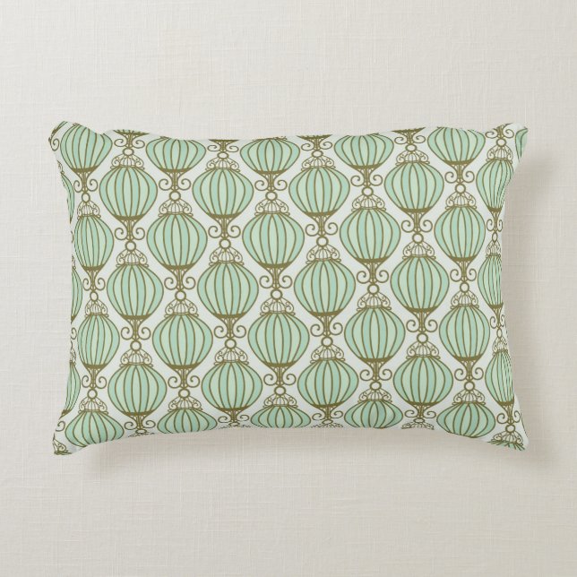 Motton Blue Pattern Accent Pillow (Front)