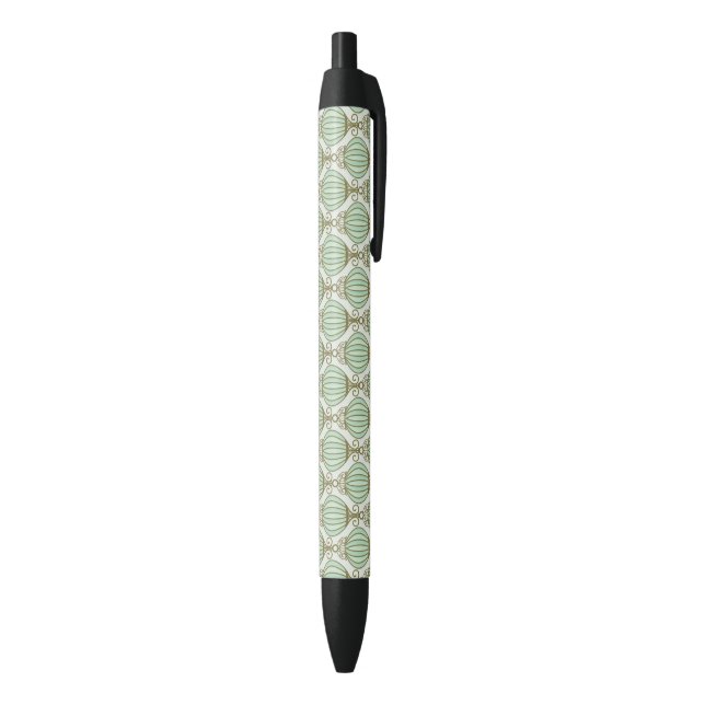 Motton Blue Pattern Black Ink Pen (Bottom (Vertical))