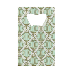 Motton Blue Pattern Credit Card Bottle Opener