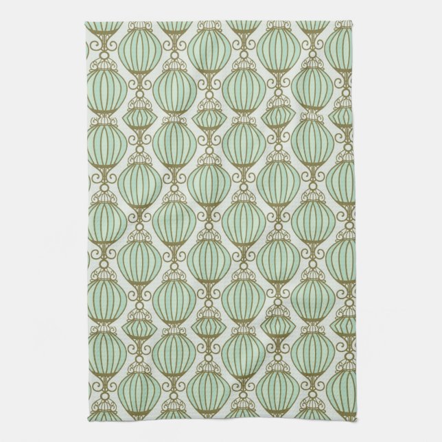 Motton Blue Pattern Kitchen Towel (Vertical)