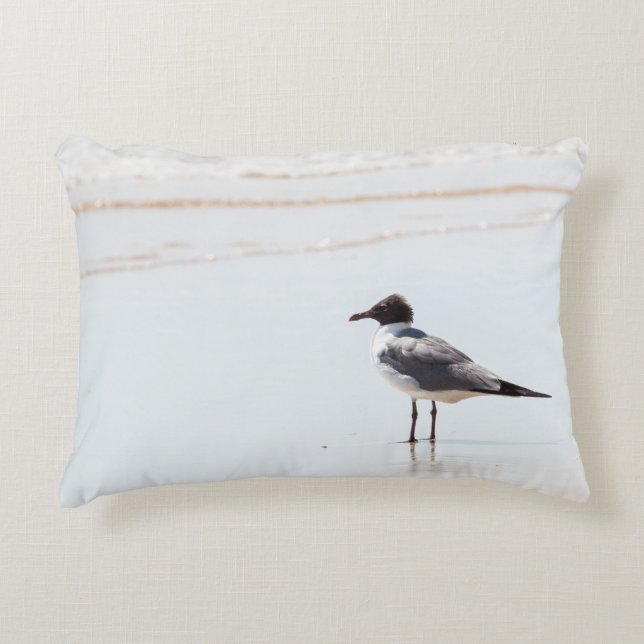 Mouette sur le Coussin d'accents de plage (Devant)