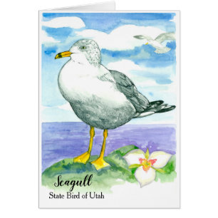 Mouettes Sego Lily Salt Lake Aquarelle blanche