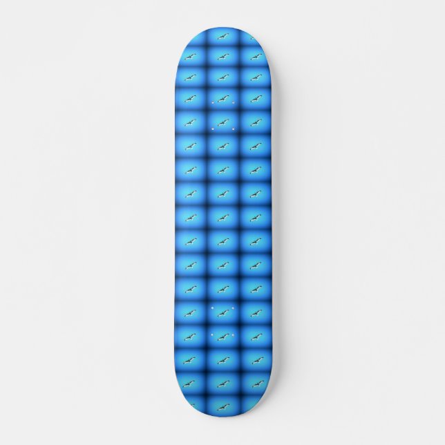 mouettes volantes skateboard bleu (Devant)