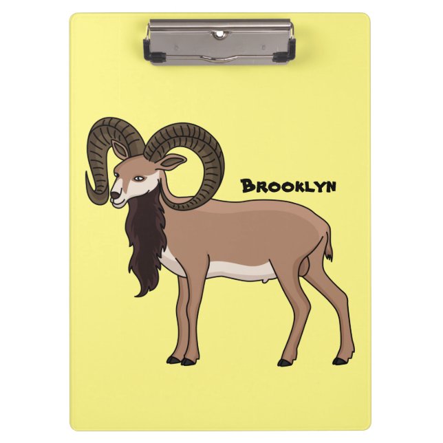 Mouflon goat illustration clipboard (Front)