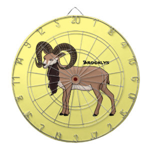 Mouflon goat illustration dartboard