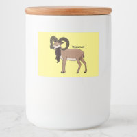 Mouflon goat illustration