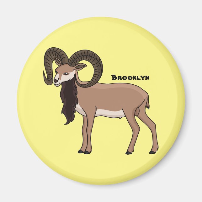 Mouflon goat illustration  magnet (Front)