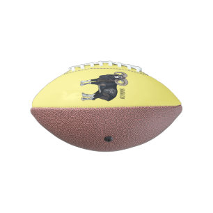 Mouflon sheep cartoon illustration football