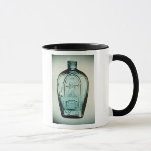 Mould-blown masonic flask mug