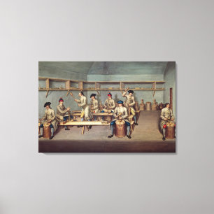 Moulding the Powder Pellets Canvas Print