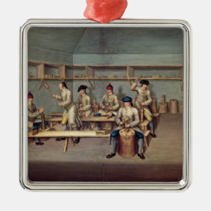 Moulding the Powder Pellets Metal Ornament