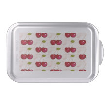 Cerises rouges sur une plaque de gâteau