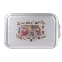 Elégant & moderne Tan Red Ajouter votre photo Noël