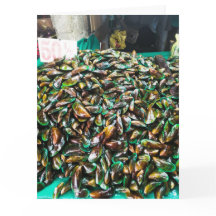 Moules à lèvres vertes à vendre Carte de voeux pli