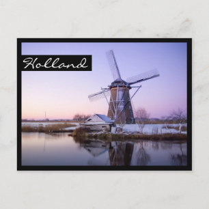 Moulin à froid au lever du soleil, carte postale H