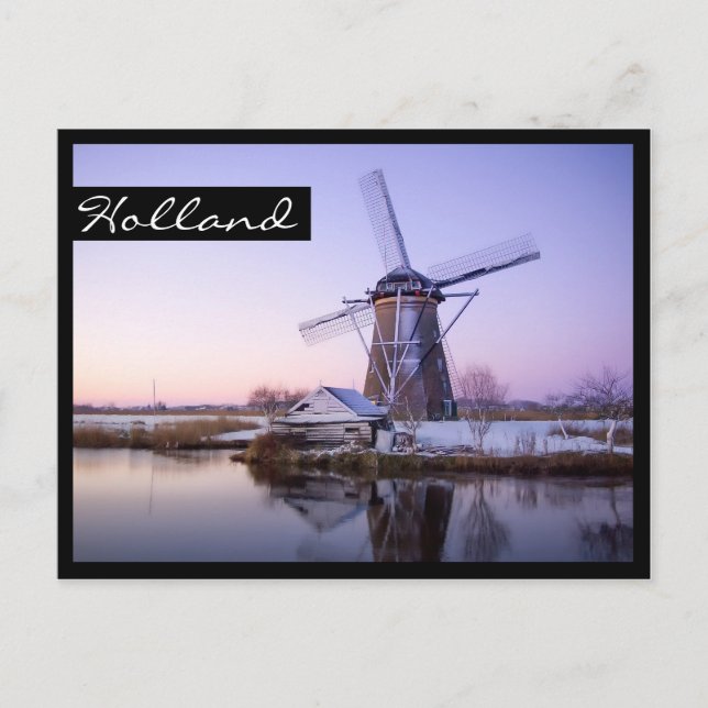 Moulin à froid au lever du soleil, carte postale H (Devant)