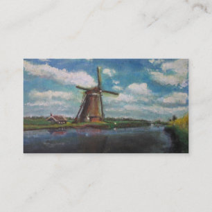 Moulin à vent néerlandais peignant le petit carte