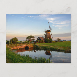 Moulin à vin à la campagne en Hollande carte posta
