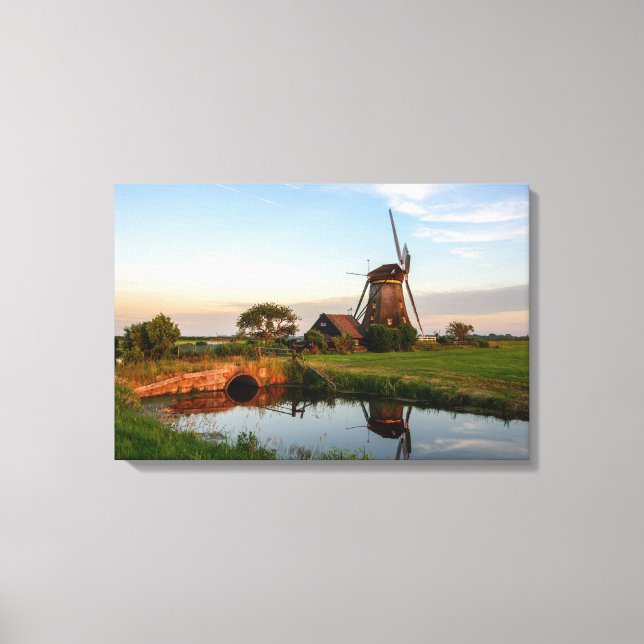 Moulin à vin à la campagne en Hollande toile (Recto)