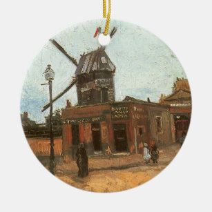 Moulin de la Galette by Vincent van Gogh, Windmill Ceramic Ornament