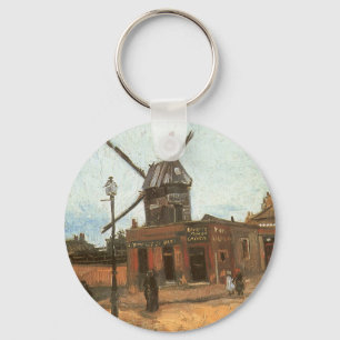 Moulin de la Galette by Vincent van Gogh, Windmill Keychain