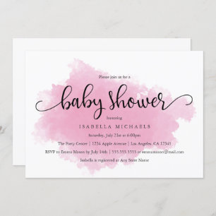 Moulin rose  Invitation Baby shower
