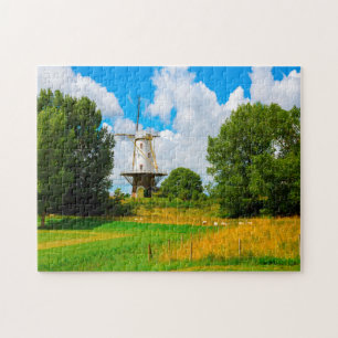 Moulins à vent d'Amsterdam Hollande. Puzzle