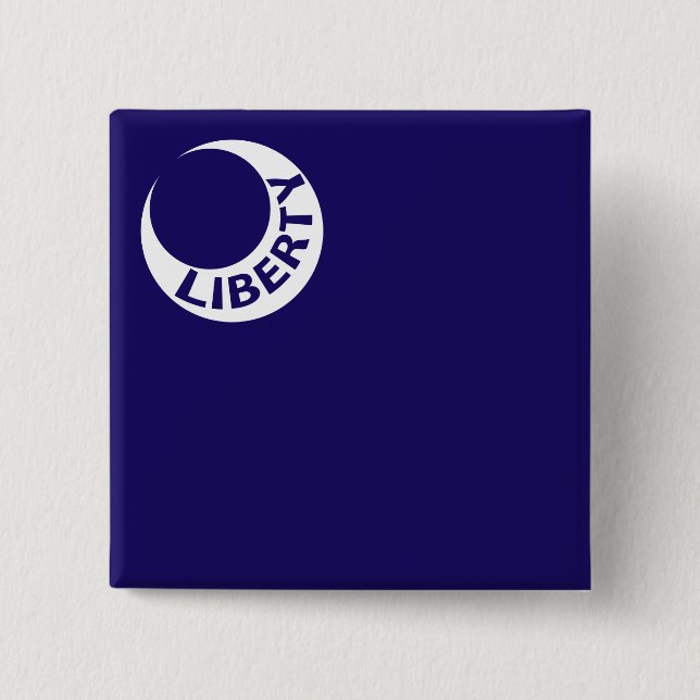 Moultrie Flag (Liberty) (American History) 2 Inch Square Button (Front)