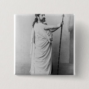 Mounet-Sully  as Oedipus in 'Oedipus Rex' 2 Inch Square Button
