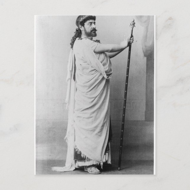 Mounet-Sully  as Oedipus in 'Oedipus Rex' Postcard (Front)