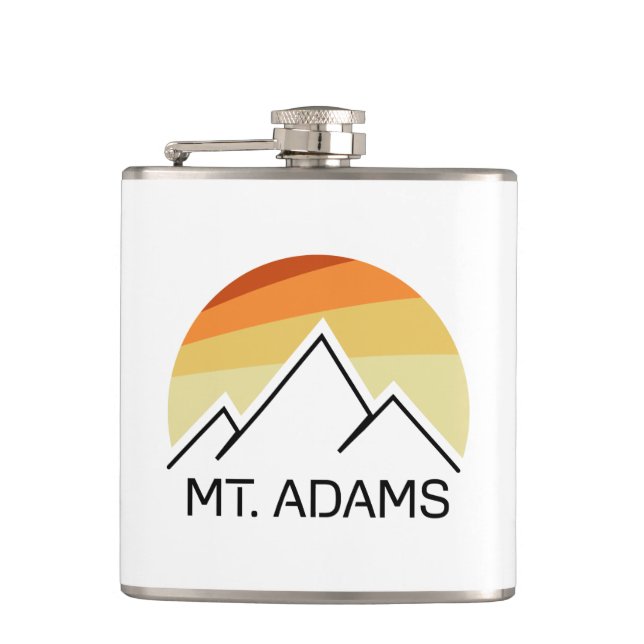 Mount Adams New Hampshire Retro Hip Flask (Front)