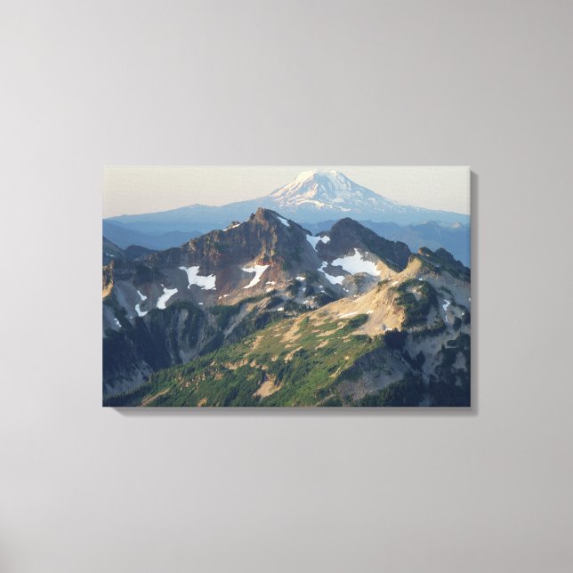 Mount Adams, The Tatoosh Range, and Mount Rainier Canvas Print (Front)