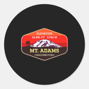 Mount Adams Washington Mountain Climbing Bydge Classic Round Sticker