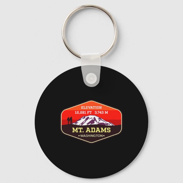 Mount Adams Washington Mountain Climbing Bydge  Keychain (Front)