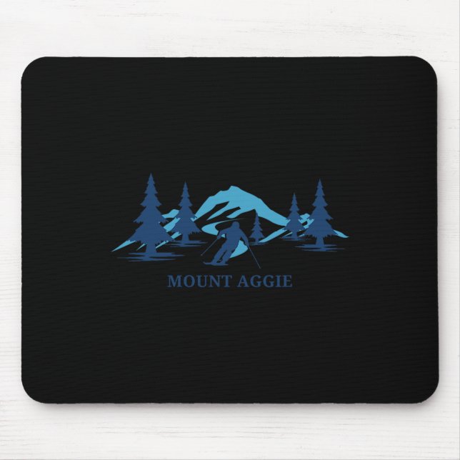 Mount Aggie Texas Ski Resort Skiing Skier  Mouse Pad (Front)