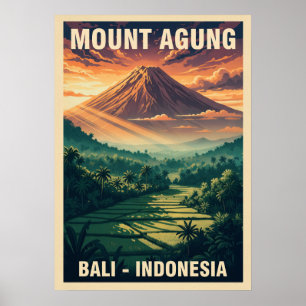 Mount Agung Bali Indonesia V04 Poster