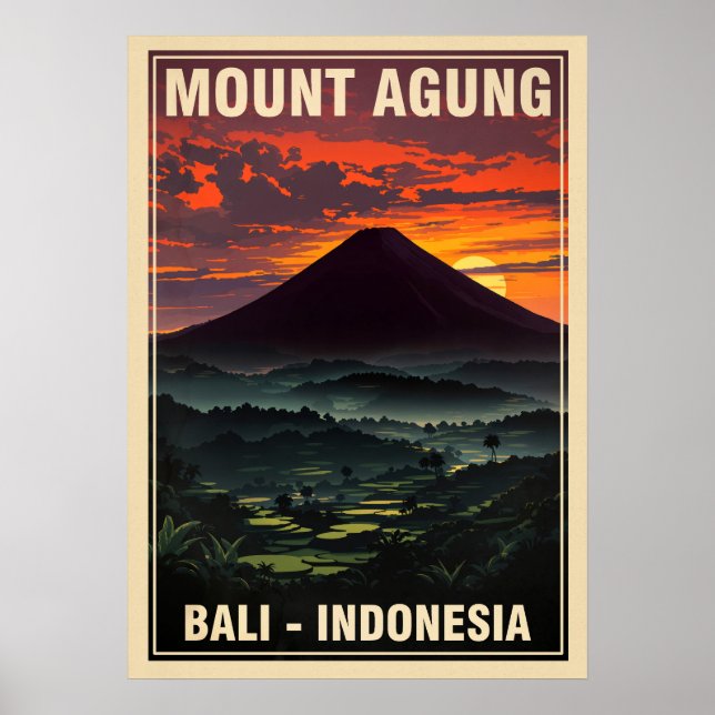 Mount Agung Bali Indonesia V05 Poster (Front)